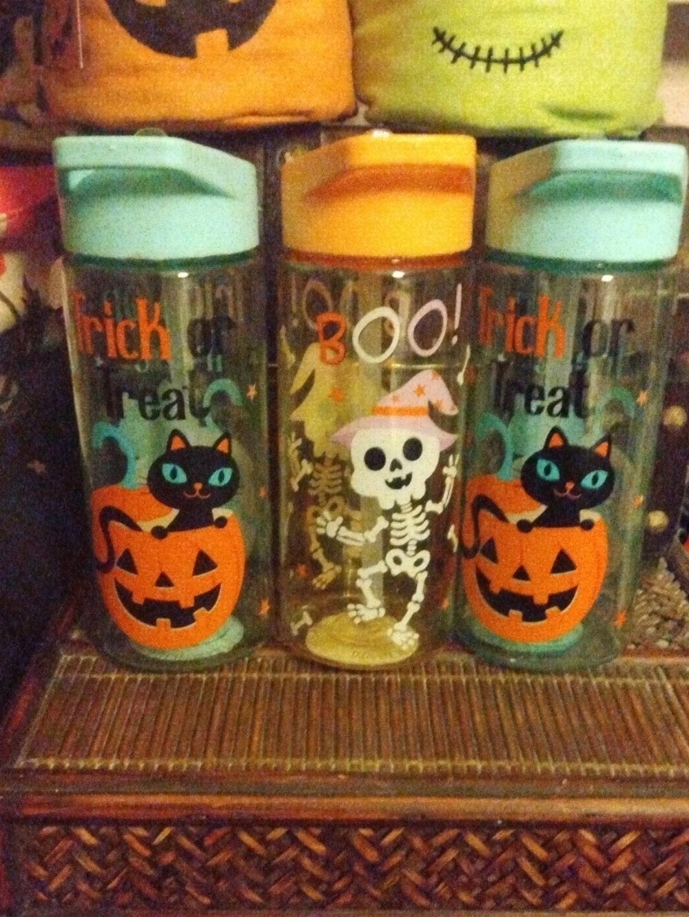 Halloween Trick or Treat Water Bottles Set of 3